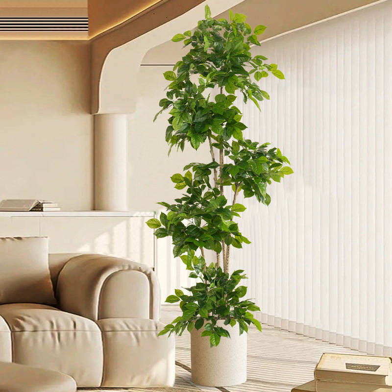 Fiddle Leaf Fig - 2-78 インチ大型偽植物人工ハッピーツリープラスチック Radermachera sinica 植物の葉家庭菜園オフィスショップパーティーの装飾