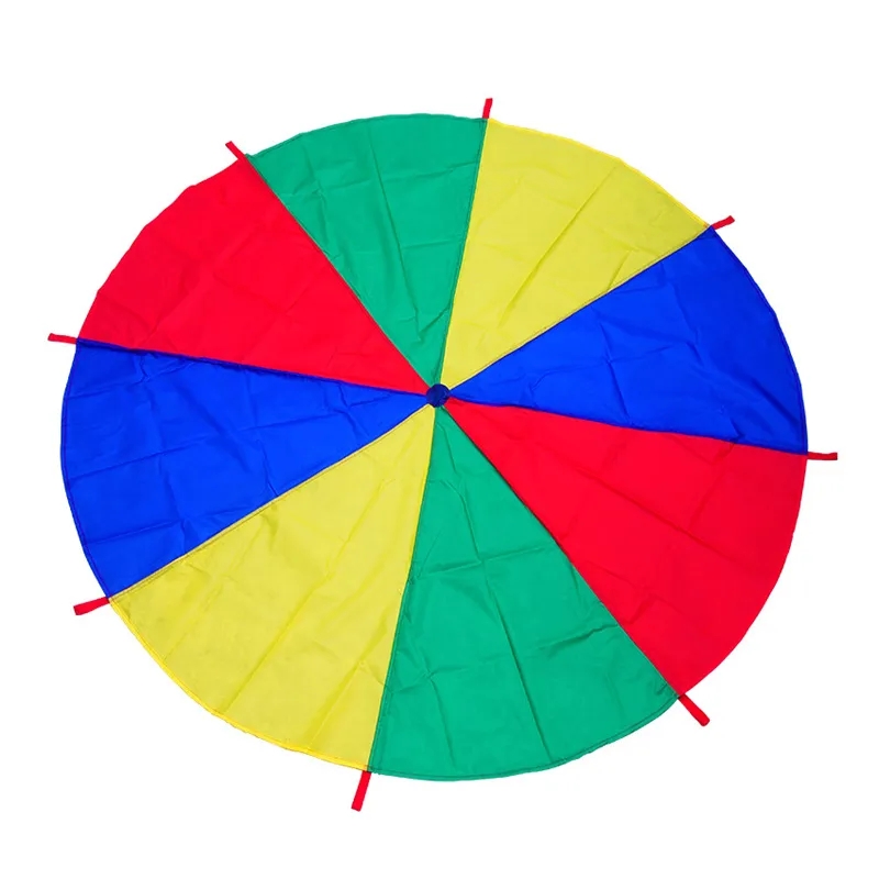 Repotting Mat - 2 メートル/4 メートル直径子供屋外チームワークゲーム小道具レインボーパラシュートおもちゃジャンプバッグバウンスプレイマット学校活動パズルゲーム