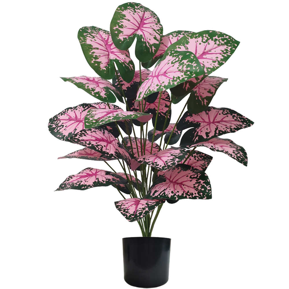 Snake Plant - 人工ピンクの鉢植えの葉,偽の花の装飾,家の装飾,パーティー,結婚式