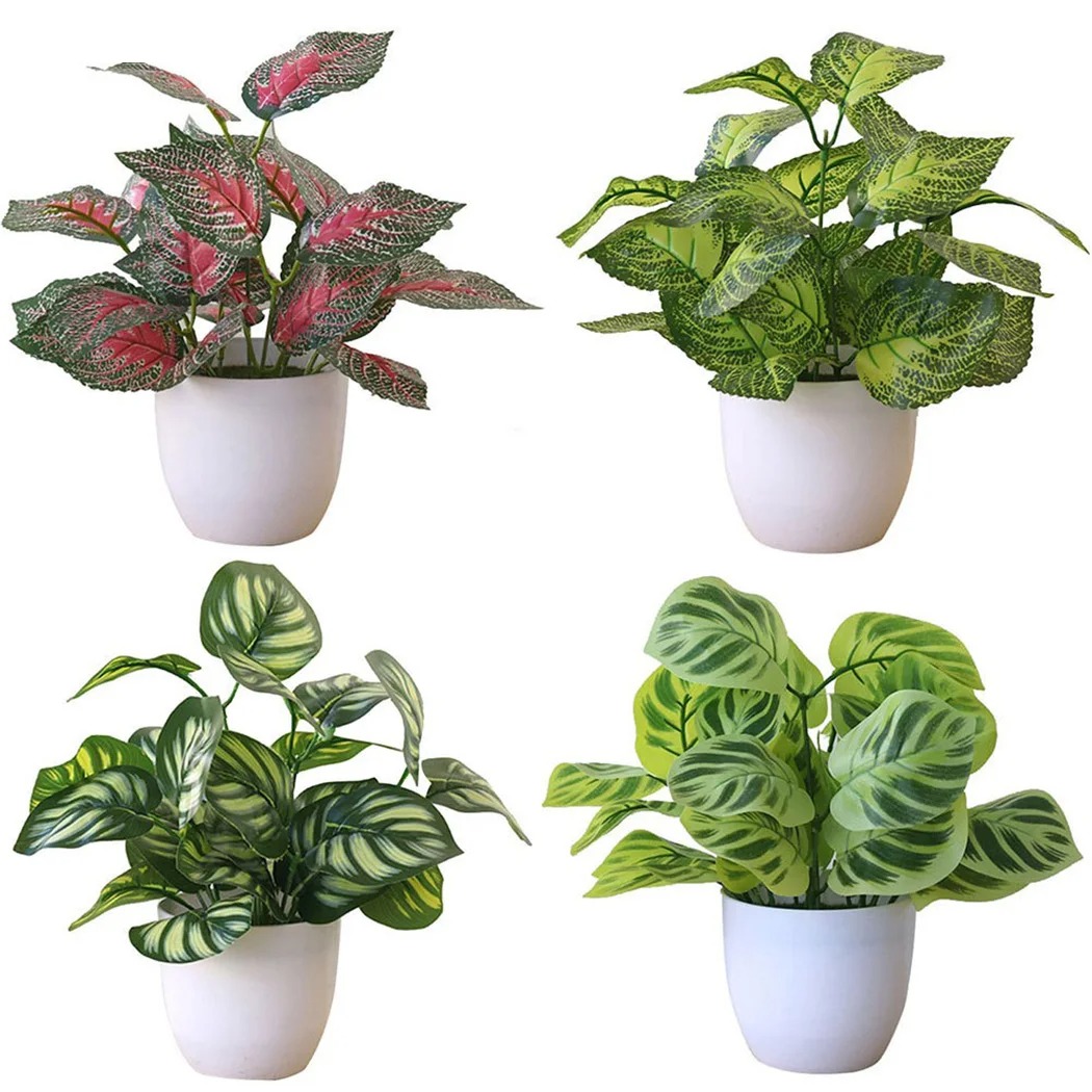Snake Plant - 1PC 人工観葉植木鉢盆栽パーティーモールホームデスクトップオフィス装飾小さな盆栽造花鉢植え家の装飾