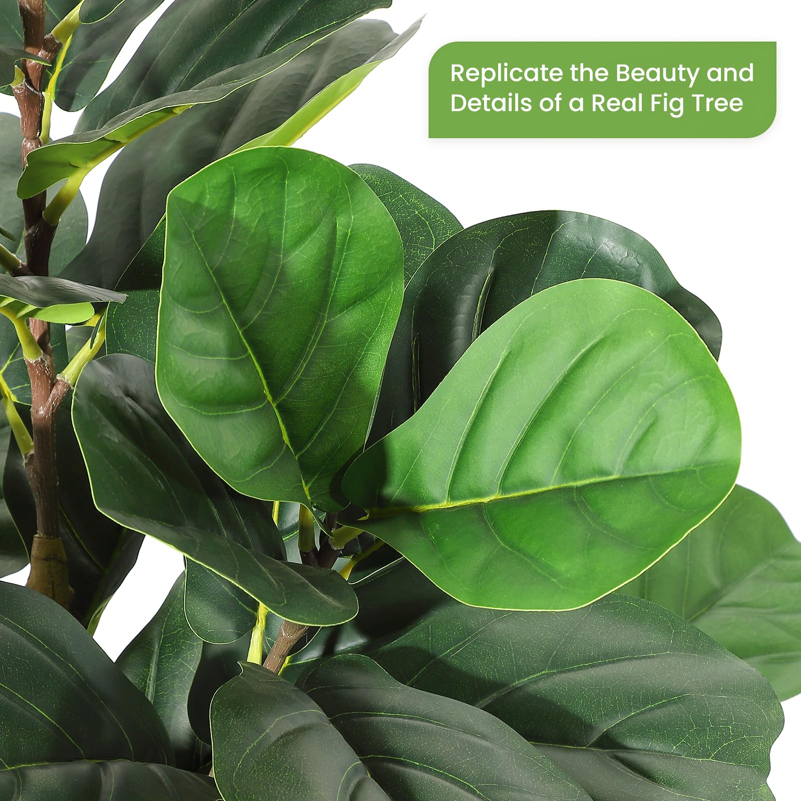 人工フィカスツリー（フィドルリーフフィグ）5/6/7フィート - Fiddle Leaf Fig のレビューと価格