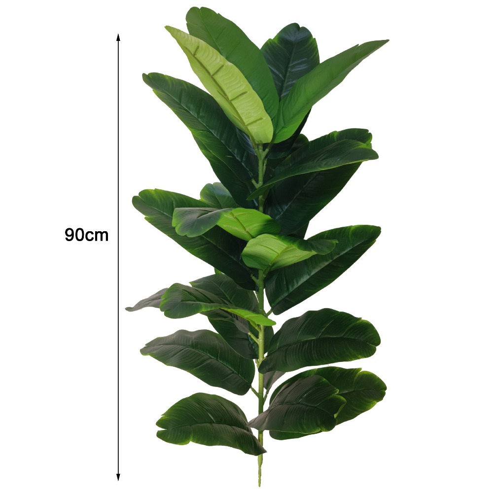 緑色のプラスチック製人工フィカスツリー 大型 23枚の葉 大 - Fiddle Leaf Fig のレビューと価格