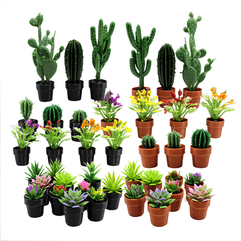 ジオラマ、ドールハウス、妖精の庭、机の装飾に使える、多肉植物 - Succulent Set のレビューと価格