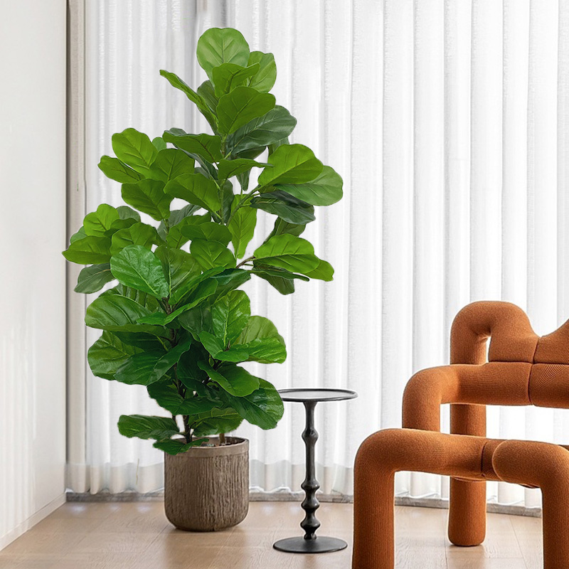 人工植物,人工植物,熱帯プラスチックヤシの木,リアルタッチの - Fiddle Leaf Fig のレビューと価格