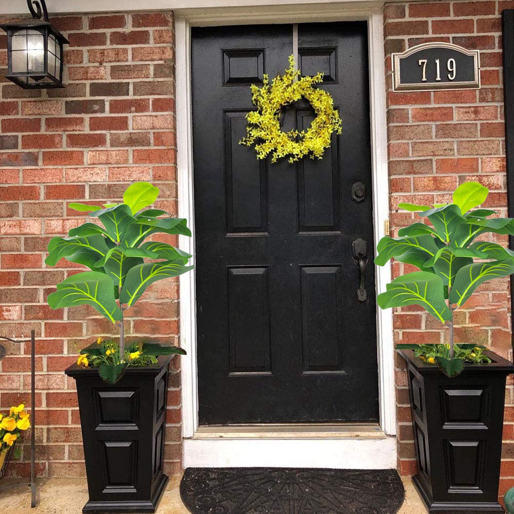 AB33-2 個人工フィドルリーフイチジク 19.6 インチ - Fiddle Leaf Fig のレビューと価格